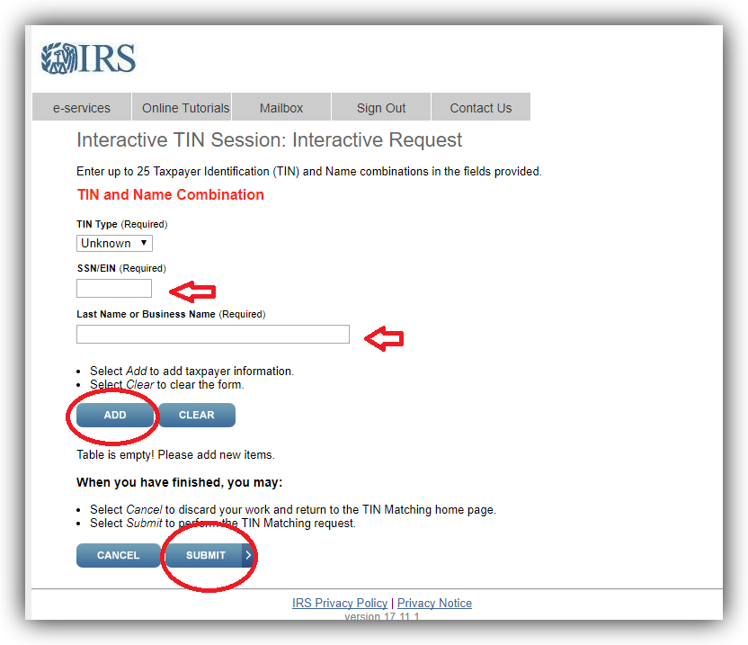 Irs tin discount