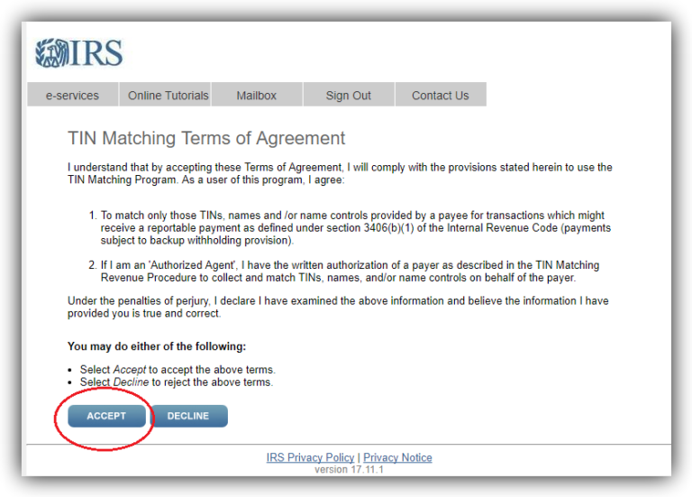 TIN Matching Application