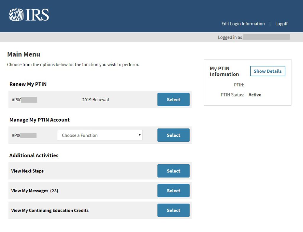 PTIN Renewal Step by Step Guide
